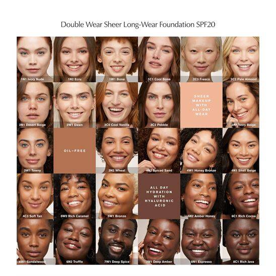 Estee Lauder Double Wear Sheer Longwear SPF20 30 ml 2C0 Fondöten - 7